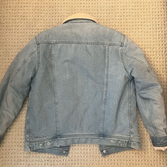 MADEWELL faux shearling trucker jacket - Picture 4 of 7